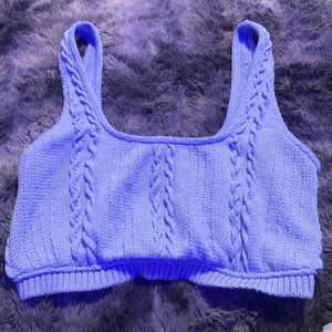 zara cropped sweater tank